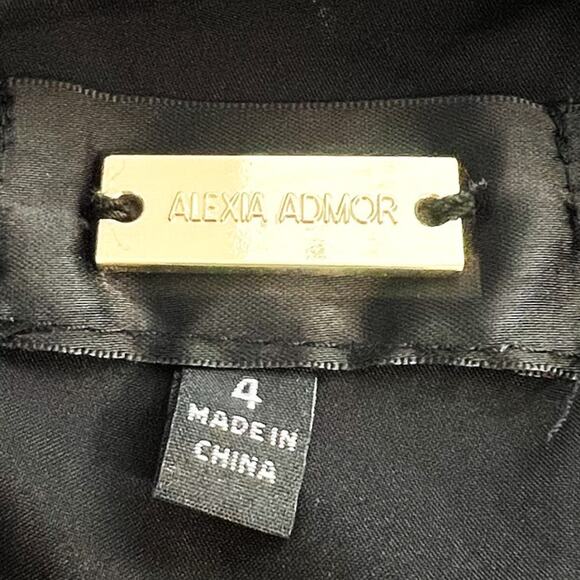 Alexia Admor Dress Womens 4 Little Black Dressy Party Cocktail One Shoulder Glam - Picture 5 of 7